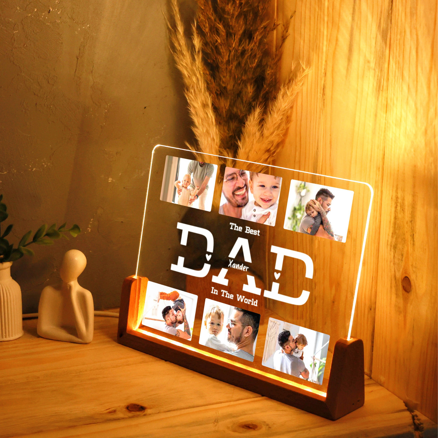 Personalized Dad Photo Night Lamp