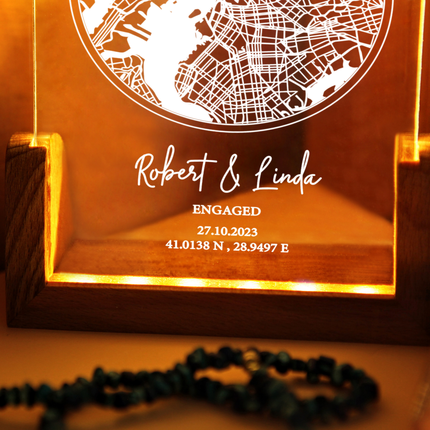 Personalized Street Map Night Light - Unique Location Design