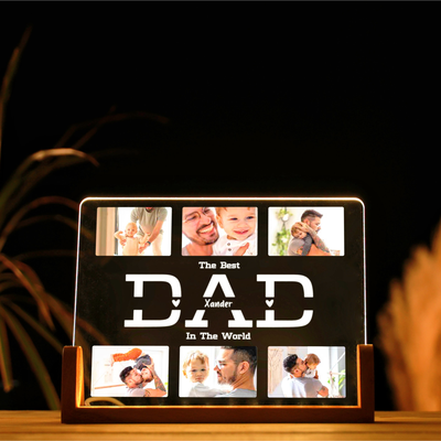 Personalized Dad Photo Night Lamp