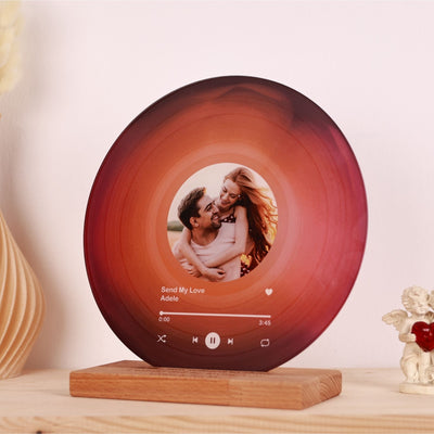 Personalized Photo Vinyl Record - Flame Red
