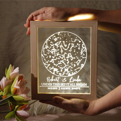 Personalized Star Map Custom Night Sky Lamp