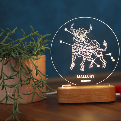 Zodiac Horoscope Night Lamp - Astrology Gift