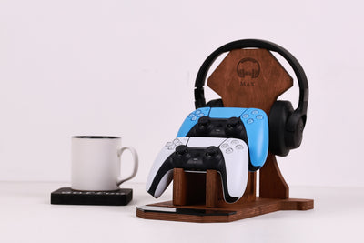 Personalizable PS5 and Xbox Controller and Headset Stand