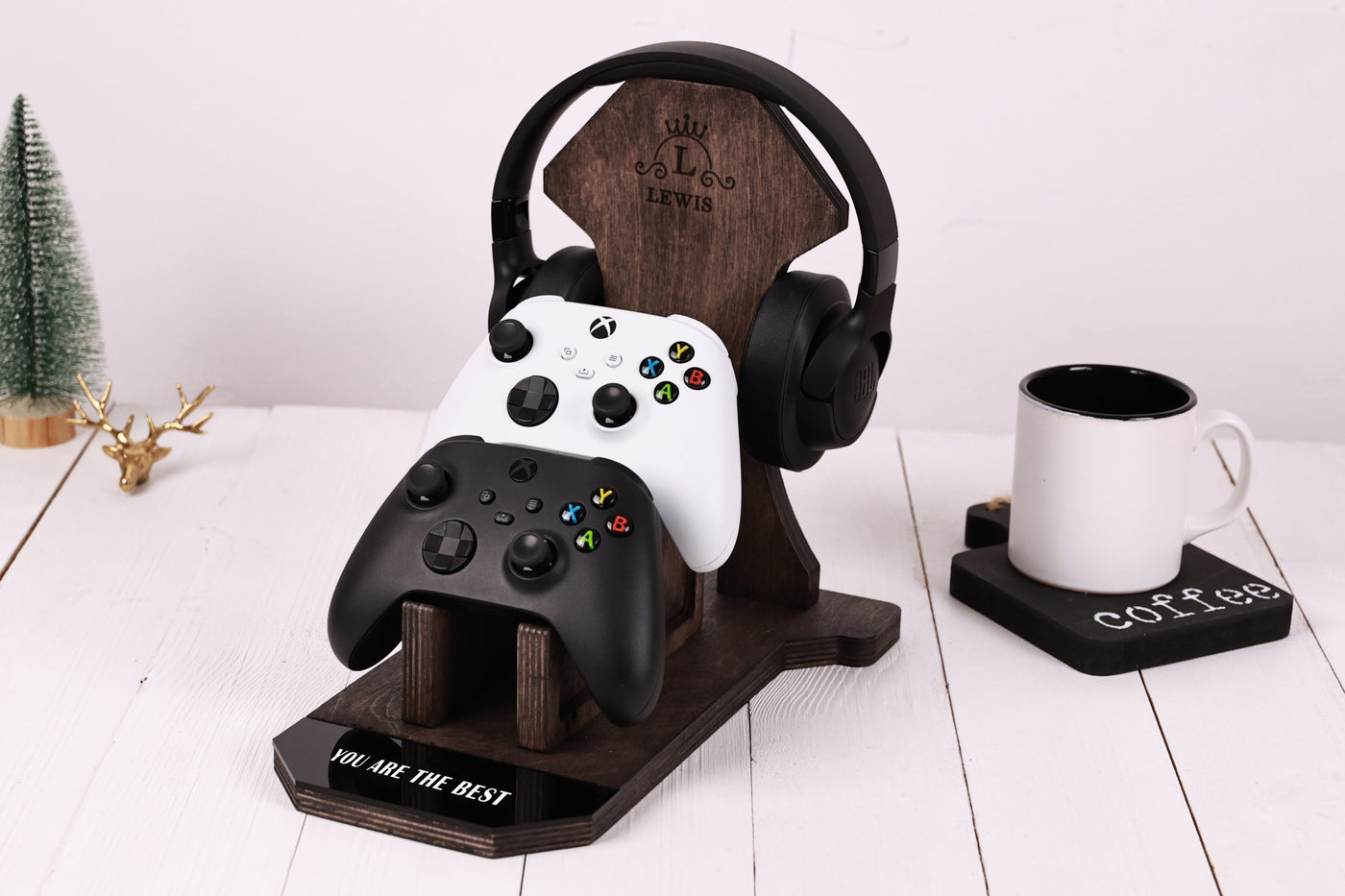 Personalizable PS5 and Xbox Controller and Headset Stand