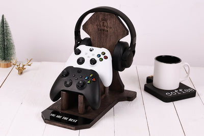 Personalizable PS5 and Xbox Controller and Headset Stand
