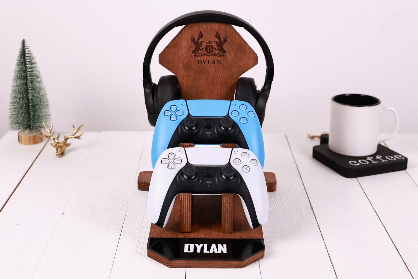 Personalizable PS5 and Xbox Controller and Headset Stand