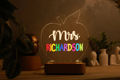 Personalized Teacher Night Light – Custom Classroom Decor
