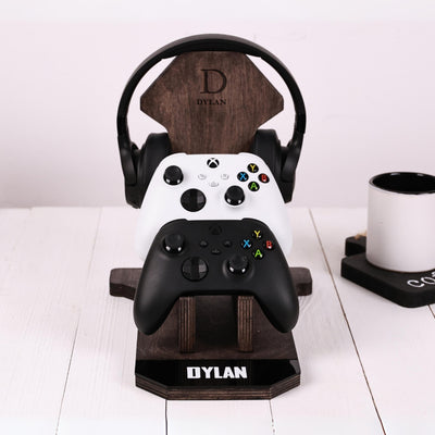 Personalizable PS5 and Xbox Controller and Headset Stand