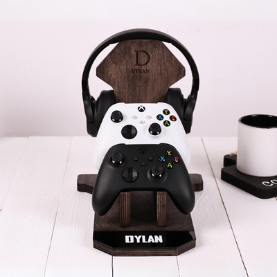 Personalizable PS5 and Xbox Controller and Headset Stand