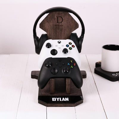 Personalizable PS5 and Xbox Controller and Headset Stand