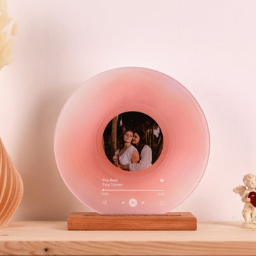 Personalized Photo Vinyl Record - Pink