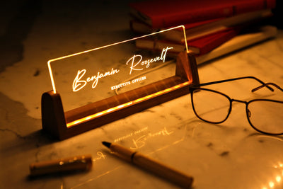 Personalized Desk Nameplate – Office Decor